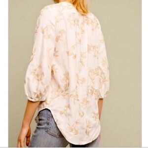 Anthropologie Floreat Atley Embroidered Top Size L